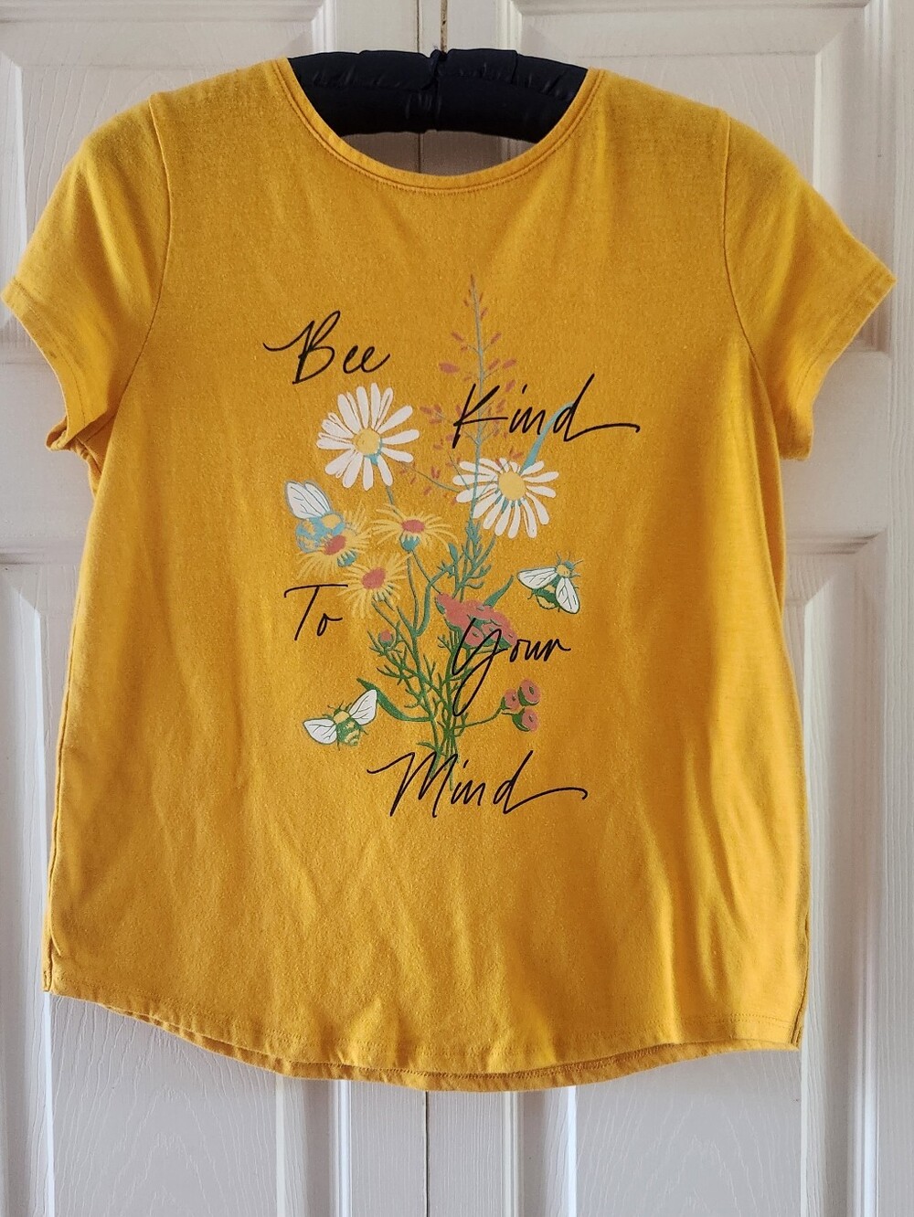 Floral Cotton Tee Be Kind Crop Shirt SO XL